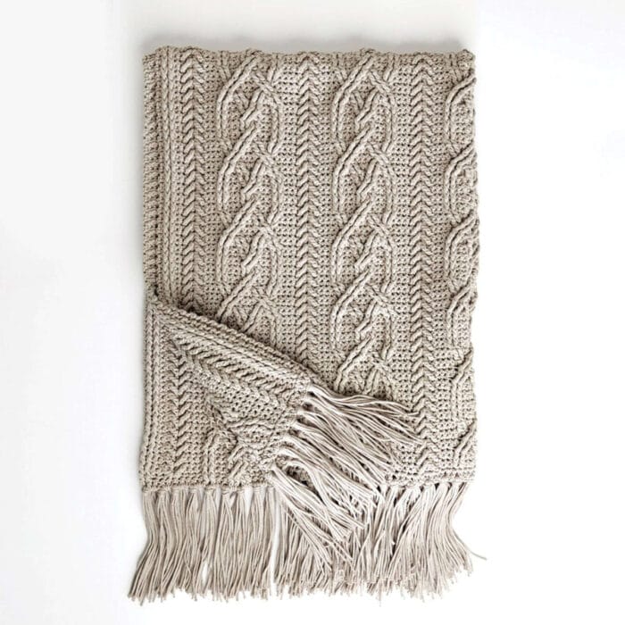 Bernat Crochet Cablework Blanket Pattern