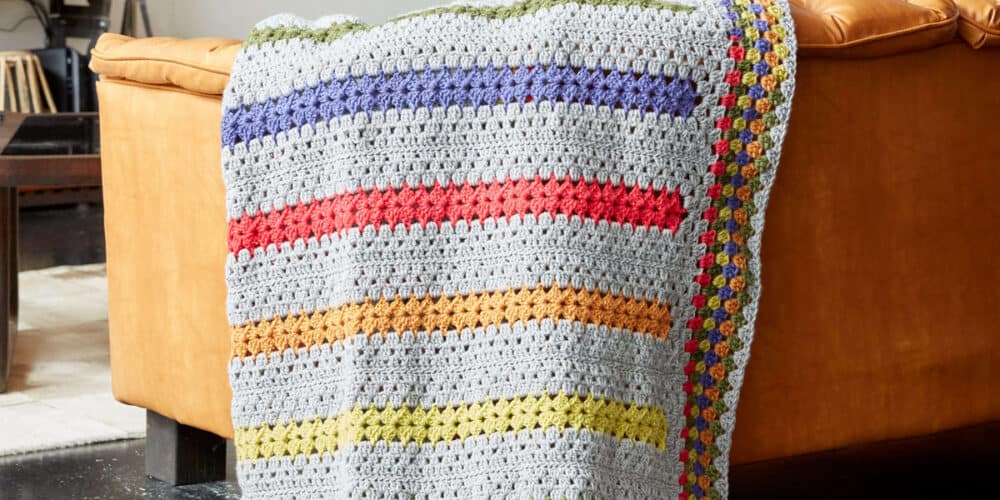 Bernat Pop-A-Minute Crochet Blanket Pattern