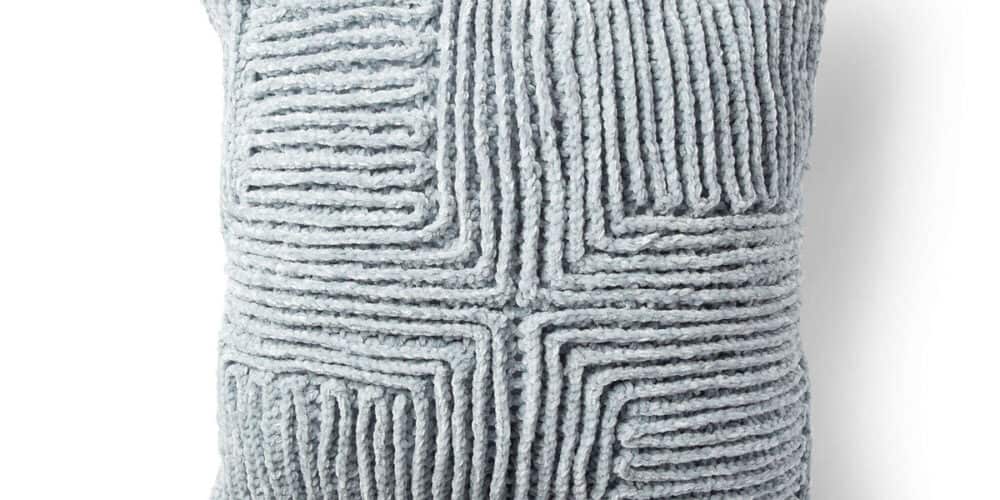 Bernat Swirling Textures Crochet Pillow Pattern