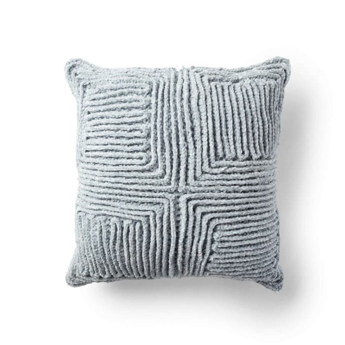 Bernat Swirling Textures Crochet Pillow Pattern