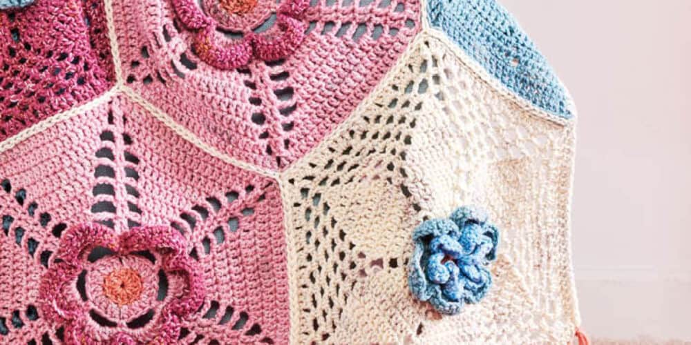 Crochet Aqua Blossoms Crochet Blanket Stitch Along