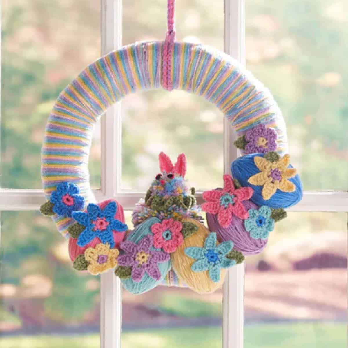 Crochet Easter Bunny Wreath Pattern