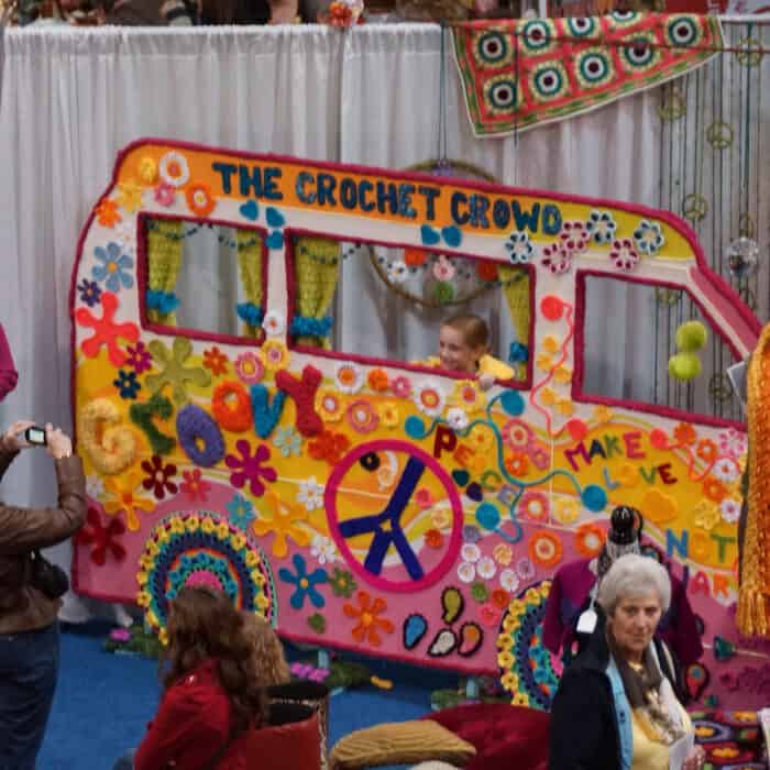Crochet Groovy Van for Exhibit