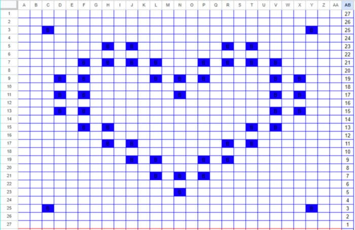 Card Suit Heart Bobble Chart