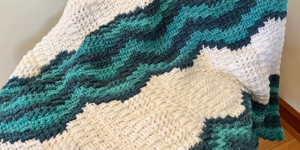 Crochet Bargello Wave Stitch Baby Blanket Pattern