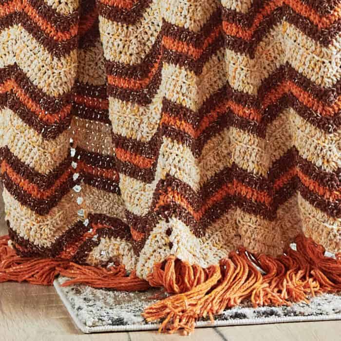 Crochet Zig Zag Lattice Blanket Pattern