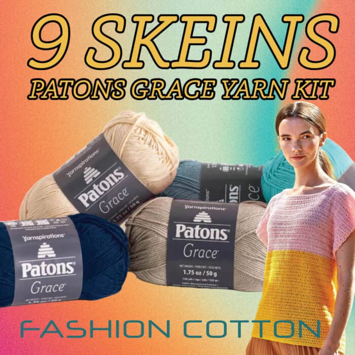 9 Skeins Patons Grace Yarn Kit