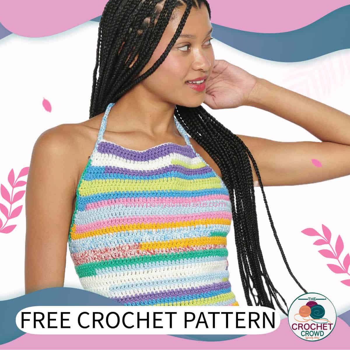 Crochet Summer Halter Top XS to 5 XL