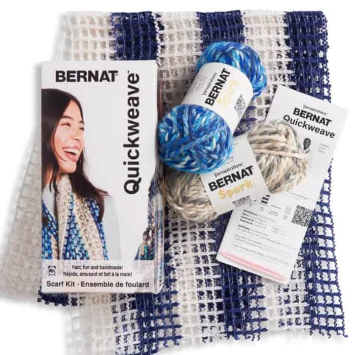 Bernat Quickweave Blue Tartan Kit