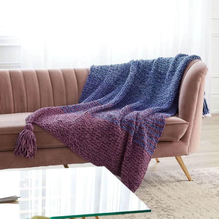 Knit Seed Stitch Blanket Easy Pattern