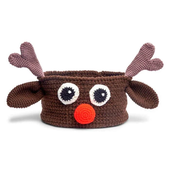 Reindeer Crochet Basket