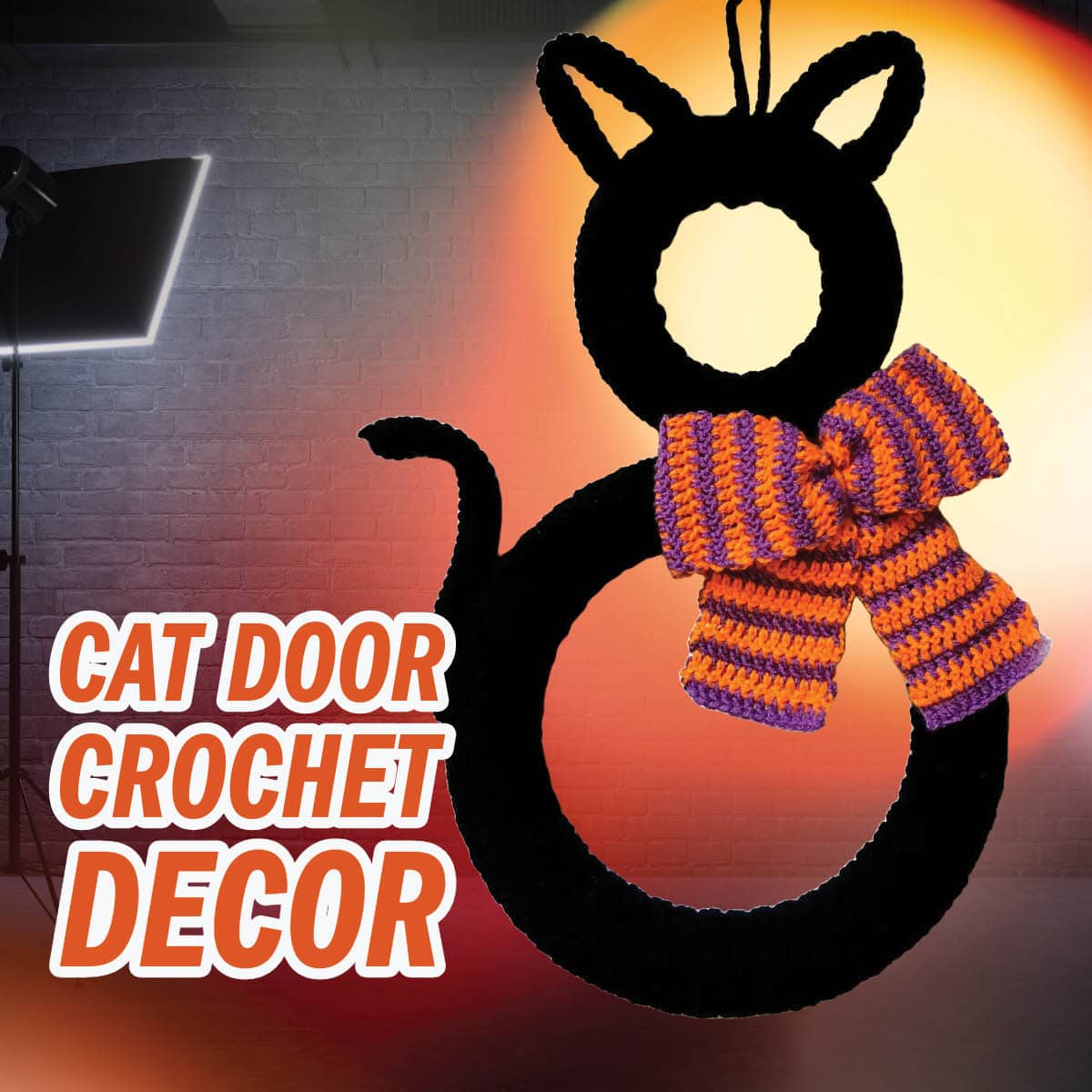 Crochet Cat Door Decor