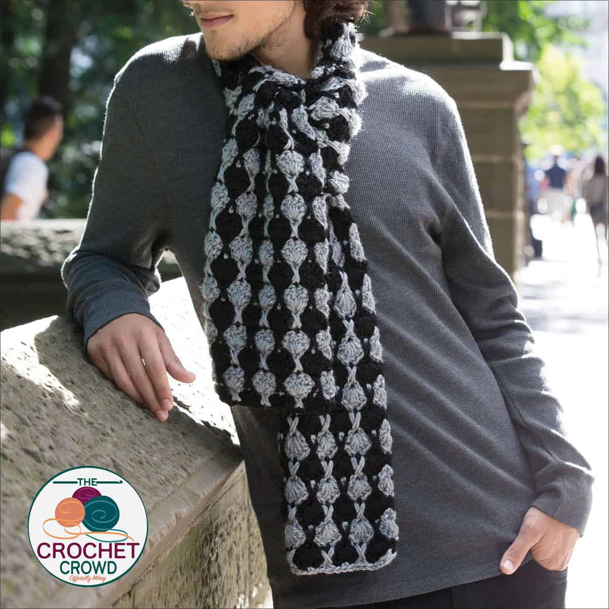 Red Heart Free Crochet Pattern With Crochet Cross Stitch Scarf