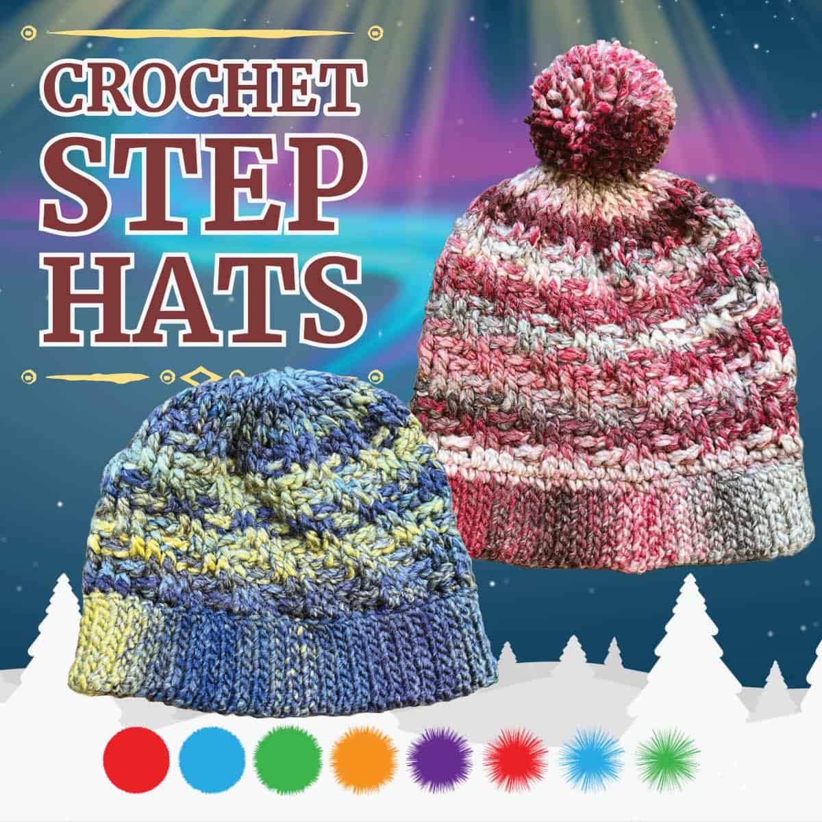 Crochet Step Hats Pattern