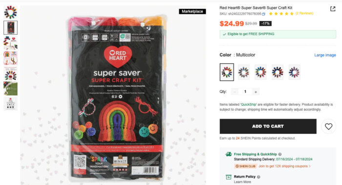 Red Heart Super Saver Craft Kits on Shein