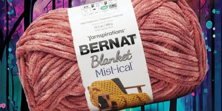 Pockets of Darker Colouring with Bernat Mist-ical Yarn