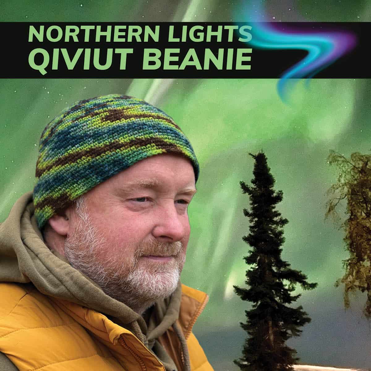 Crochet Northern Lights Qiviut Beanie Hat Pattern