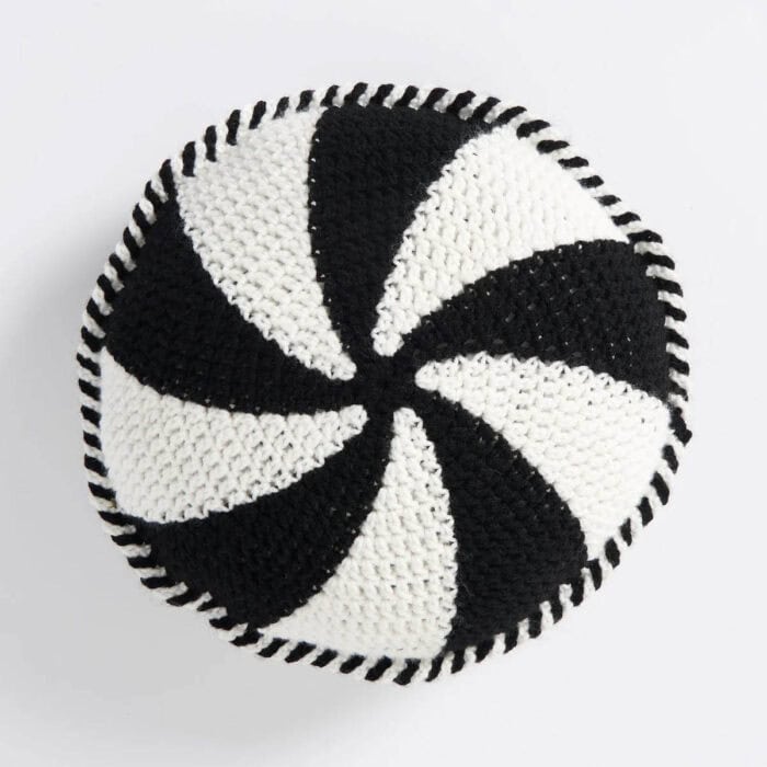 Crochet Spooky Swirl Pillow