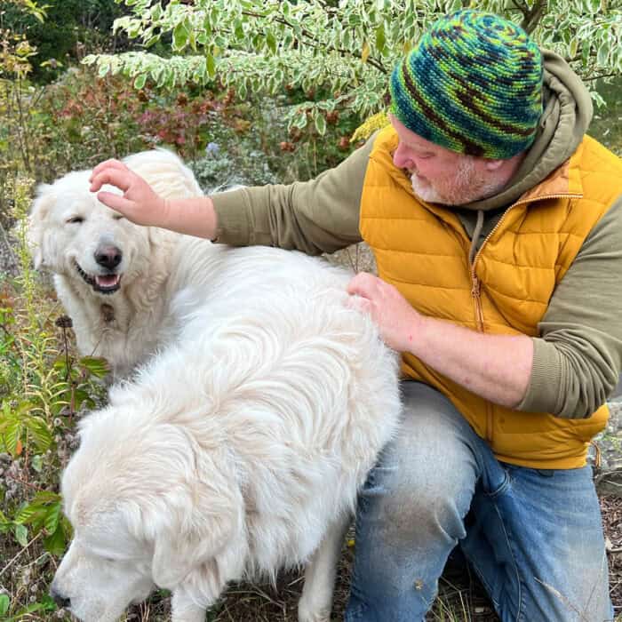 Daniel with Northern Lights Qiviut Hat with Dawgs