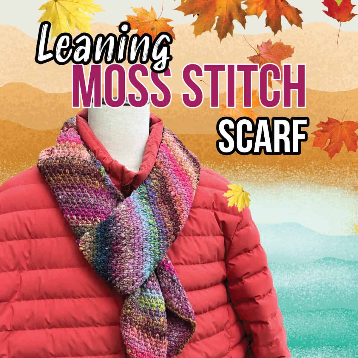 Crochet Leaning Moss Stitch Free Pattern + Tutorial