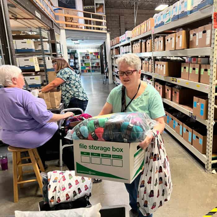 Overstuffed Box Shopping at the Jimmy Beans Retreat with The Crochet Crowd