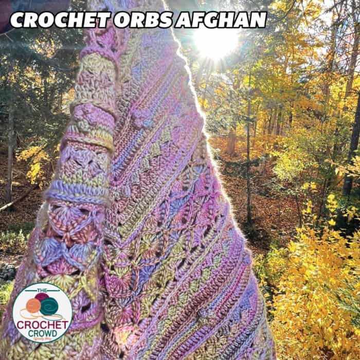 Crochet Orbs Afghan with Sunlight