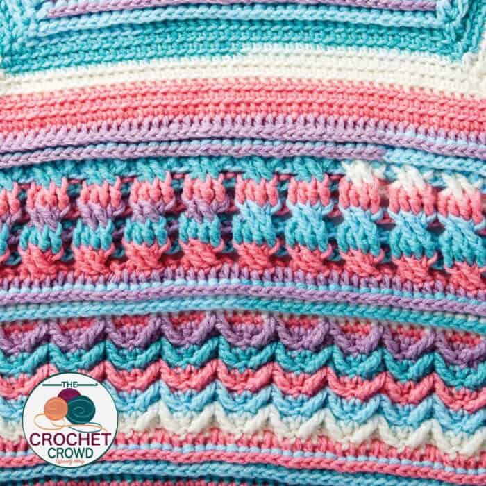 Crochet Study of Planet Earth Blanket Stitch Along