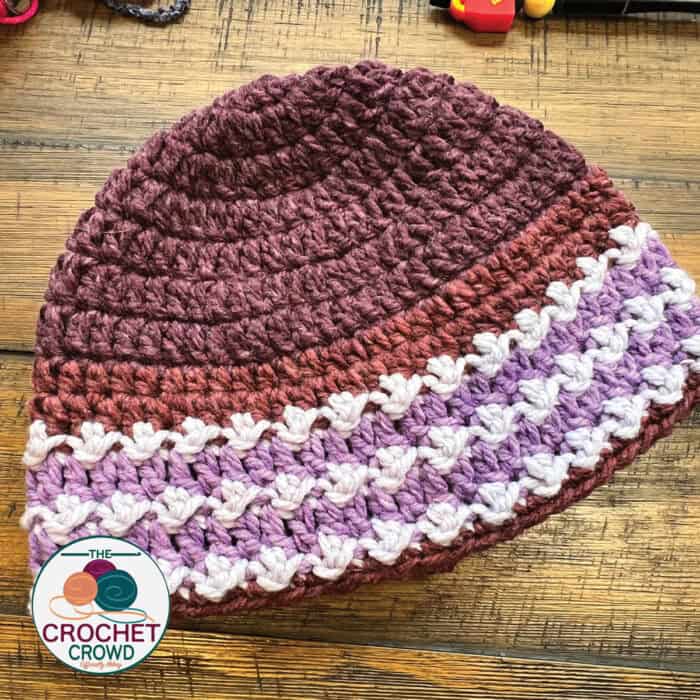 Crochet Adult Concord Beanie Hat Pattern