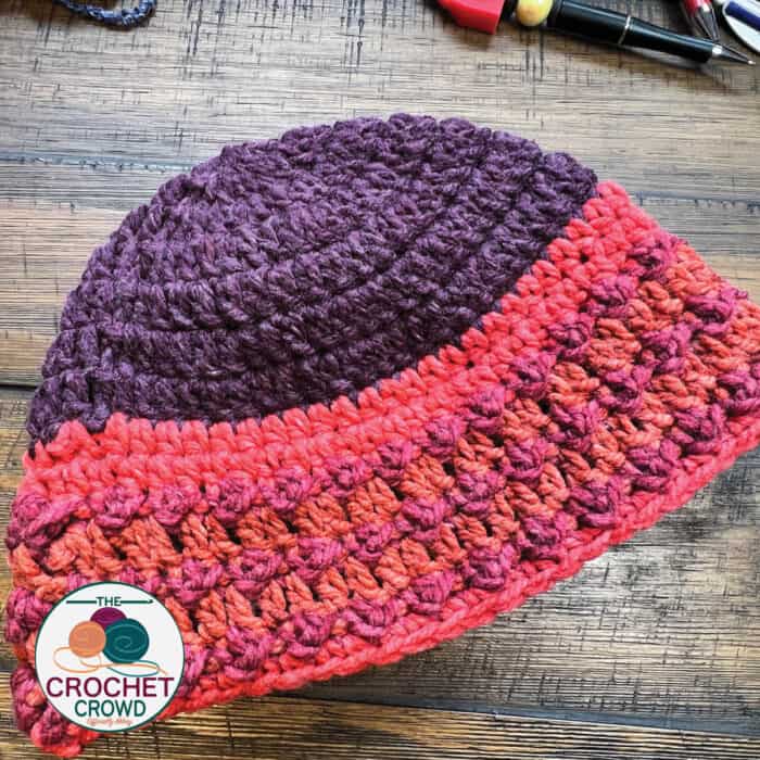 Crochet Adult Wine Time Beanie Hat Pattern