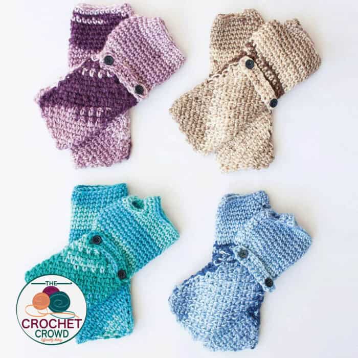 Crochet Cozy Posy Fingerless Gloves Pattern