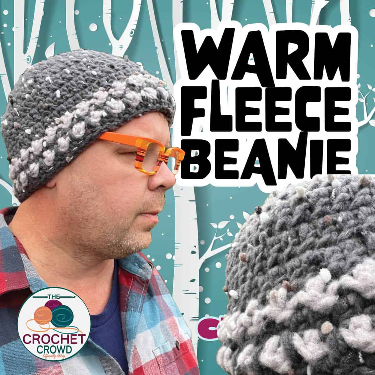 Crochet Warm Fleece Charity Beanie Adult Free Pattern with Tutorial