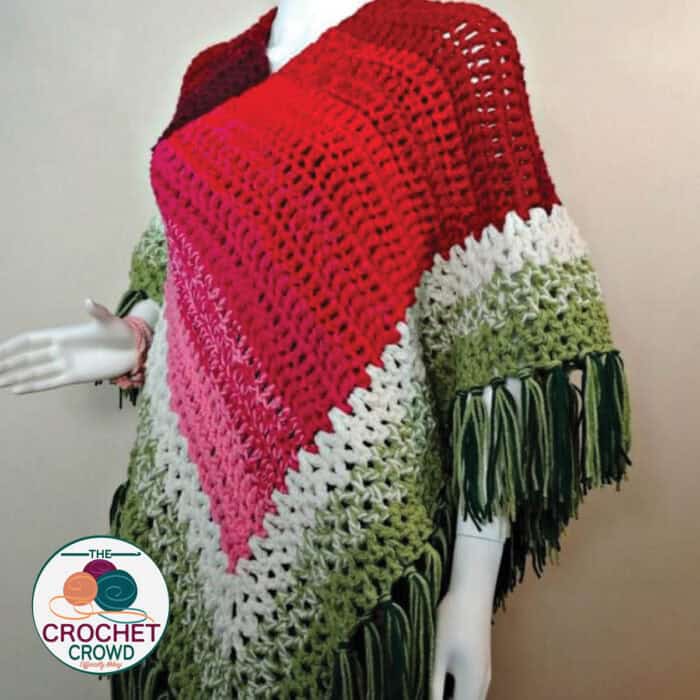 Crochet Holiday Poncho Pattern