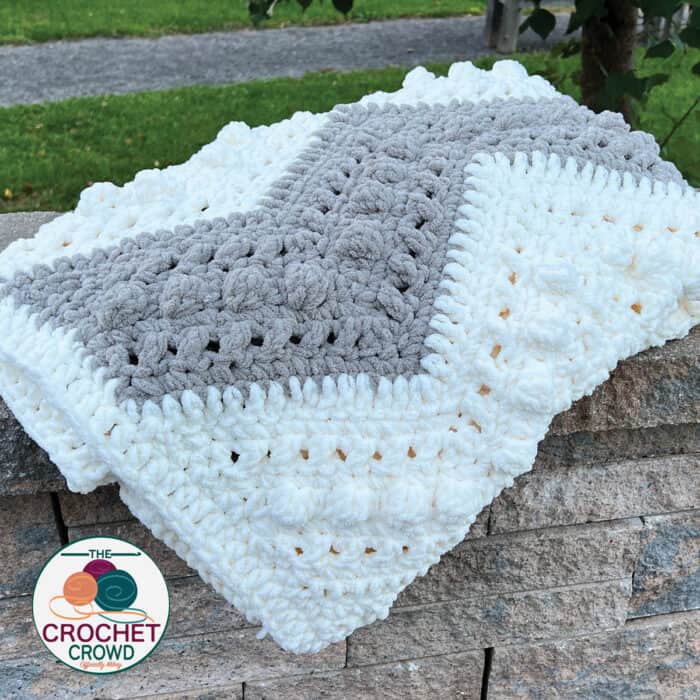 Crochet Marshmallow Blanket Folded