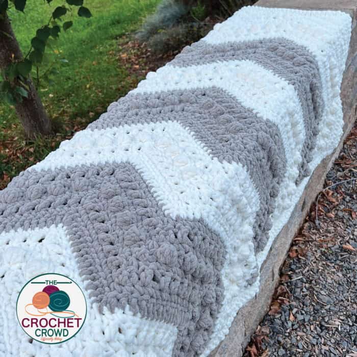 Crochet Marshmallow Blanket Spread Out