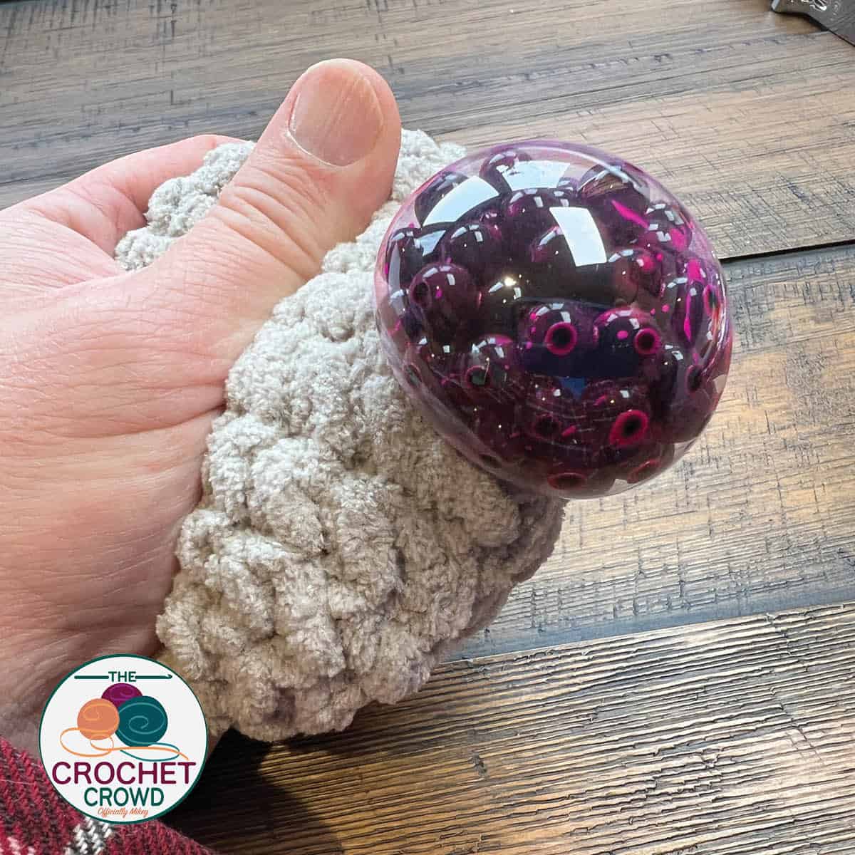 Crochet Puss Popper Stress Ball Free Pattern with Free Tutorial