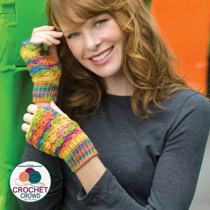 Crochet Sock Yarn Fingerless Gloves