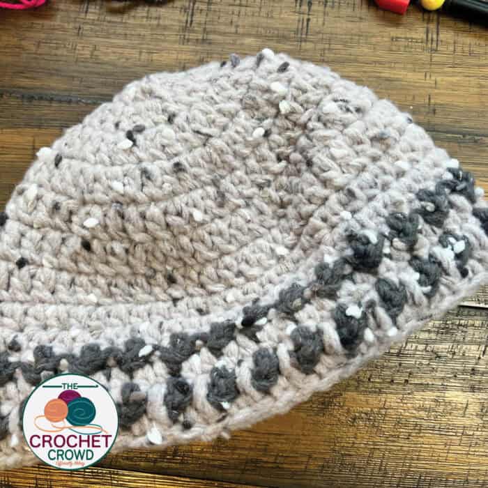 Crochet Warm Waves Adult Fleece Beanie Pattern