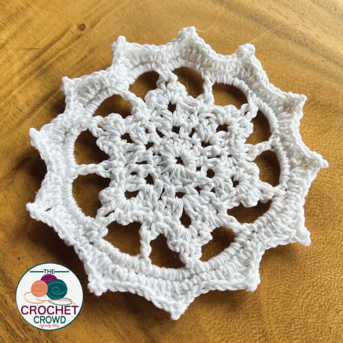 Easy Crochet Snowflakes Coaster