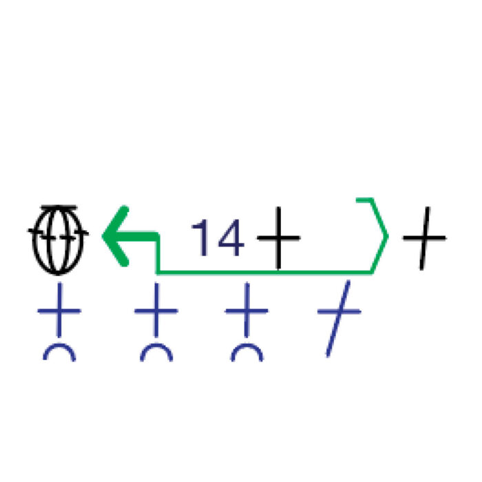 Repeating Connector Crochet Diagram Symbol