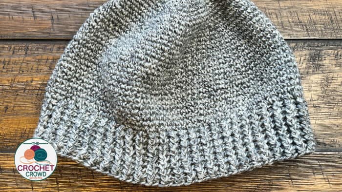 Sock Yarn Grey Marl Beanie Crochet For Men