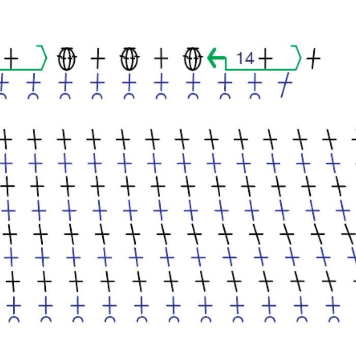 Solving A Crochet Diagram Problem Repeating Connector