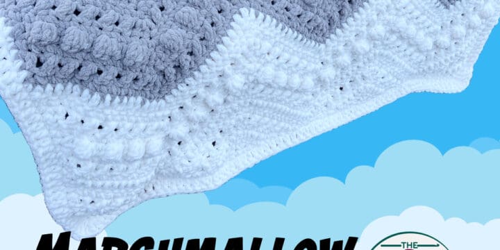 Crochet Marshmallow Hugs and Kisses Baby Blanket