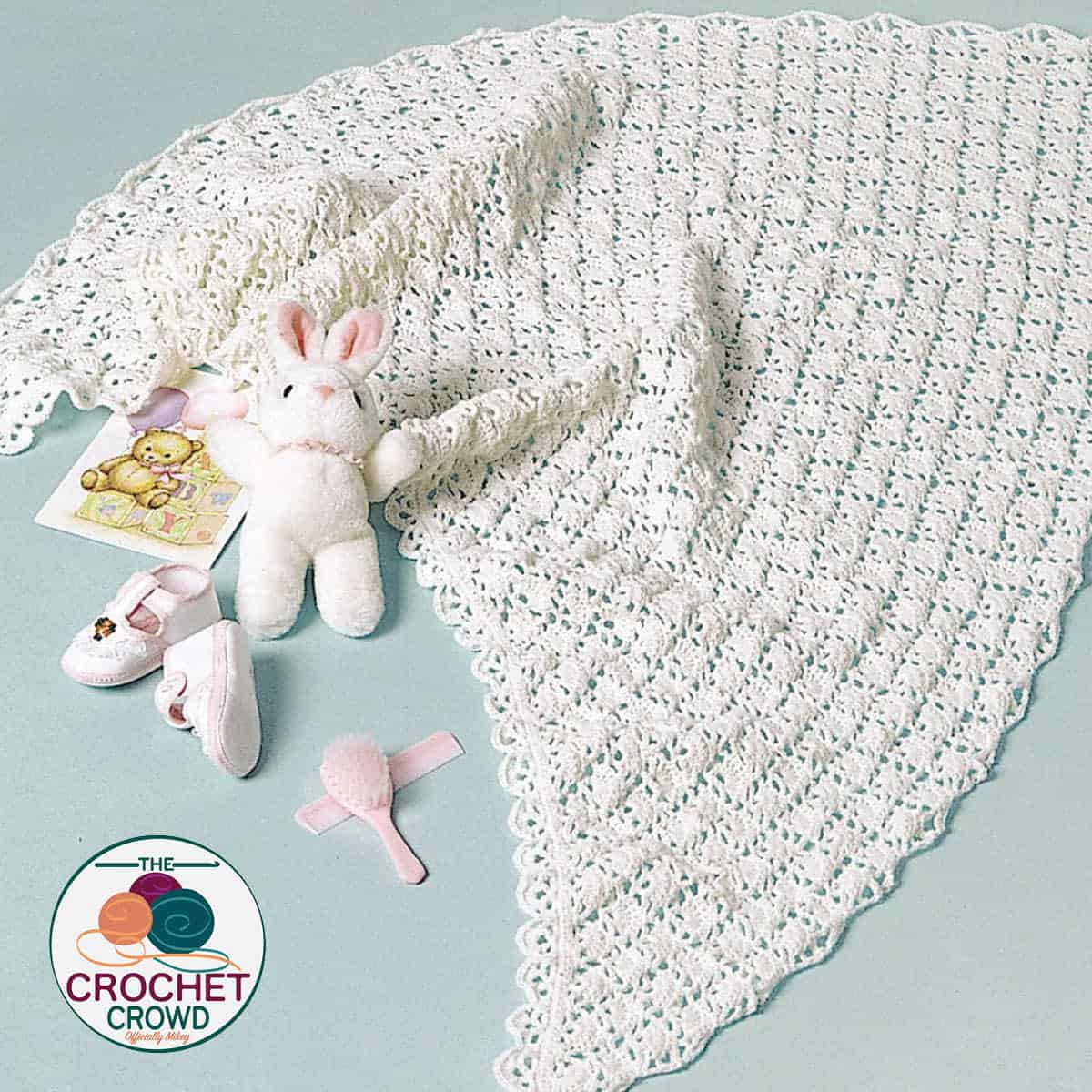 Free Bernat Vintage Baby Shawl Pattern Diagram Tutorial The Crochet Crowd