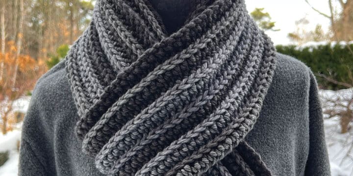 Crochet Dark Frosty Scarf Pattern