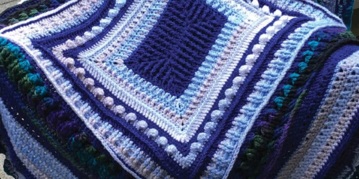 Crochet Extra Credit Free Pattern Study of Texture Blanket