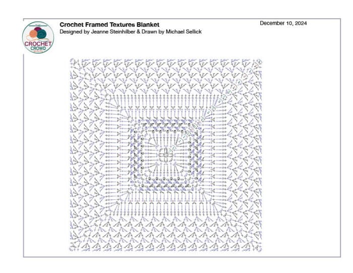 Crochet Frame Textures Crochet Diagram Rnds 1 to 20