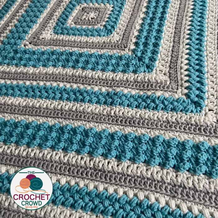 Crochet Framed Textures Blanket by Jeanne from Corner