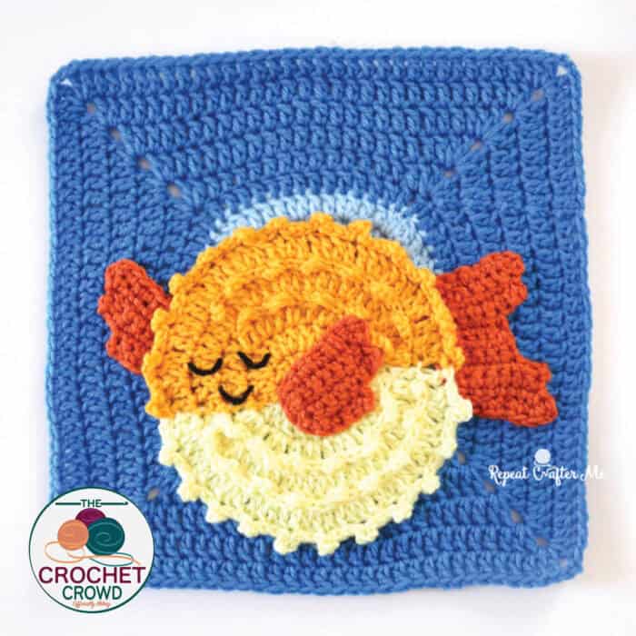 Crochet Pufferfish Motif by Repeat Craft Me