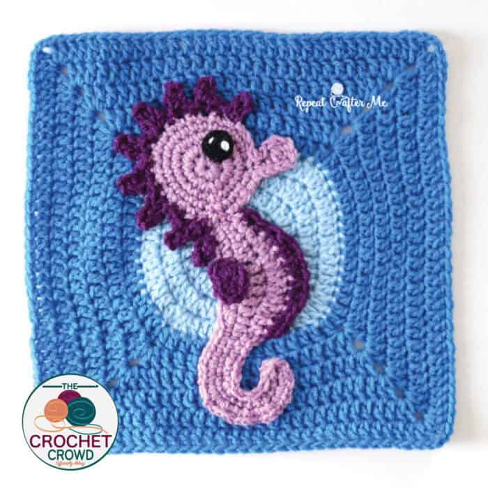 Crochet Seahorse Motif By Repeat Crafter Me