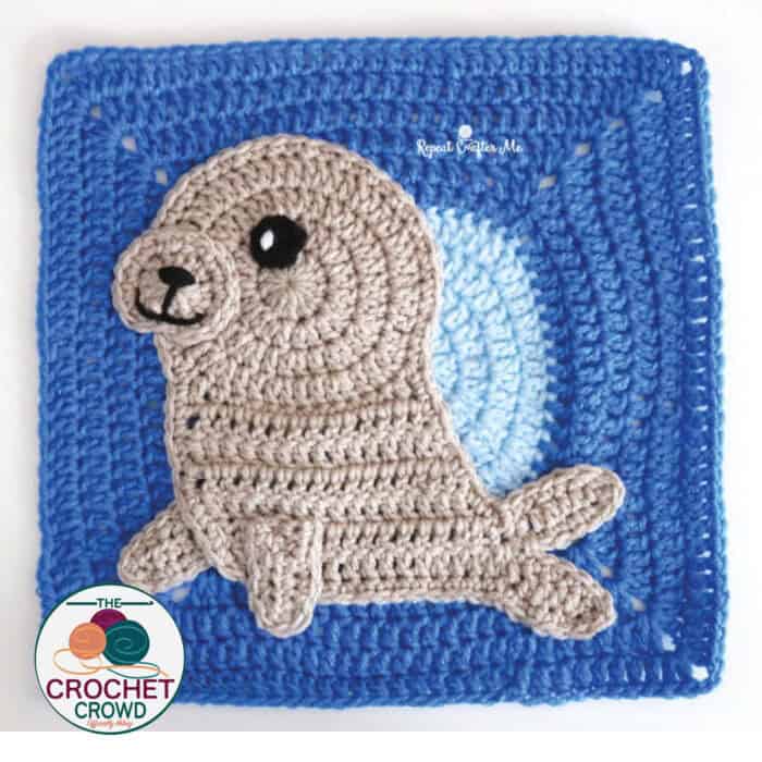 Crochet Seal Motif by Repeat Crafter Me